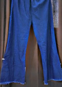 Pearl-Embellished Wide-Leg Jeans