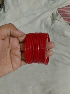 Red Glass Bangles
