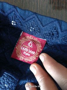 Men's Royal Blue Chikankari Kurta