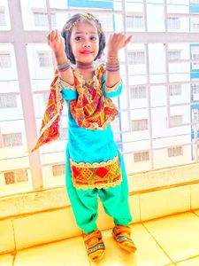Teal Kurta Set with Phulkari Dupatta