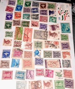 60+ Vintage Indian Stamps