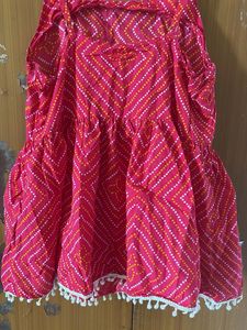 Bohemian Pink Bandhani Kurti
