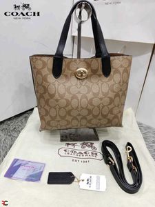 COACH*  *WILLOW SIGNATURE MONOGRAM CANVAS MINI TOT