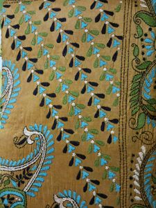 Mustard Silk With Kantha Stitch