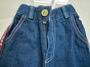 HRX Blue Denim Jeans with Red Tape