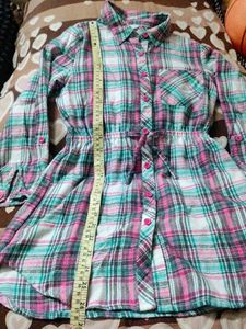 Plaid Button-Down Dress