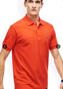 Men's Orange Lacoste Polo Shirt