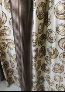 Brown 🟤 Printed 9 Feet 4 Curtains