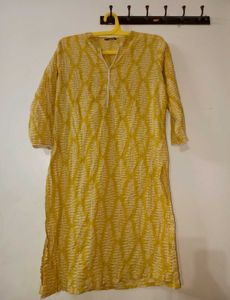 Zudio Yellow Cotton Kurta 💛