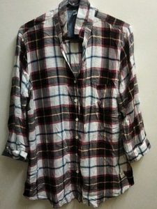 Red And White Checker Top