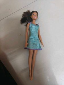 Doll with Striped Dress