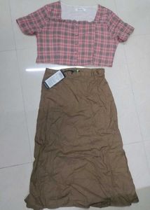 Top and skirt set