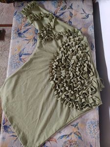 Green top with Ruffles