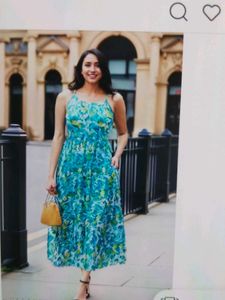 New Boho Floral Print Maxi Dress