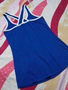 Sparkly Mickey Mouse Graphic Blue Tank Top
