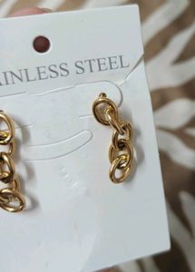 Classy Golden Chain Earrings