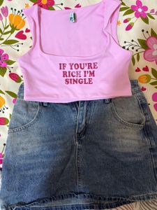 Pink Graphic Tank Top