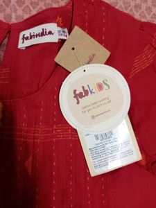 Branded Red cute frock top