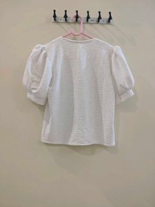 Pretty White Puff Sleeve Top