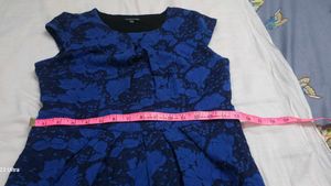 Warehouse Floral Jacquard Cap Sleeve Dress