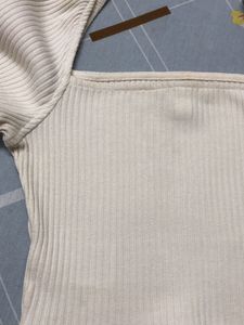 Ribbed Square Neck Crop Top