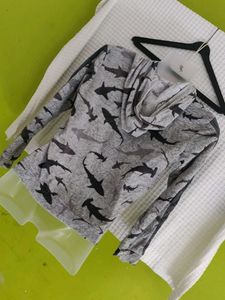 Shark Print Hoodie