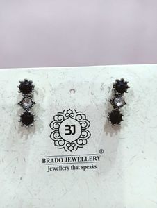 Black Stone Necklace &amp; Earring Set