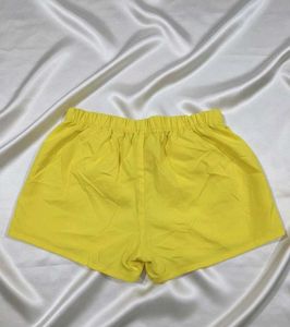 Yellow Shorts with Black Ribbon