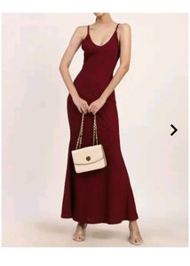 Women's Maroon Bodycon Maxi Dress..