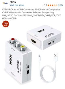 Mini AV RCA to HDMI Converter 720/1080p