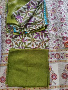 Green Floral Print Kurta Set