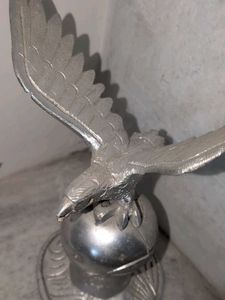 Vintage Eagle Statue Silver Finish