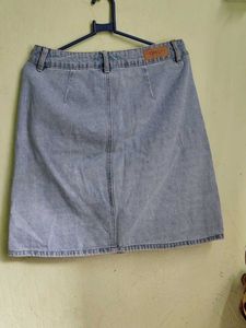 ONLY Denim Button-Down Skirt