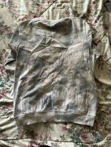 Gray Tie-Dye Graphic Sweatshirt