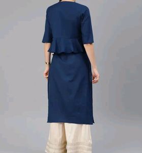 Alena Navy Blue Kurta With Jacket