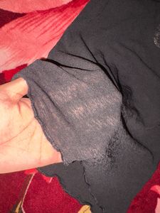 Vintage Chic Black Top with Mandarin Collar