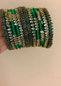 Set Of 12 Silk Thread Bangles [New]