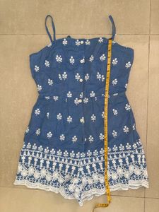 Blue Floral Romper Jumpsuit