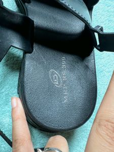 New Black All Seasons Wedges Sandal