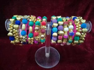 Colorful Beaded thread Bangles Set