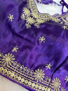 Stunning Purple Embroidered Blouse