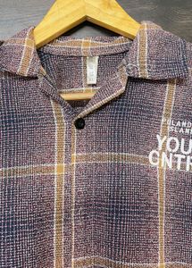 Plaid Button-Up Overshirt