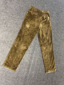 Crocodile Corduroy High-Waisted Trousers