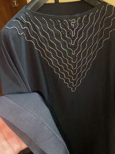 Elegant Black Embellished Kurta