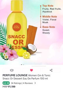 Gin &amp; Tonic Snacc or Dessert Eau De Parfum + 🎁