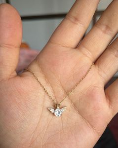 Angel Wing Pendant Necklace anti tarnish