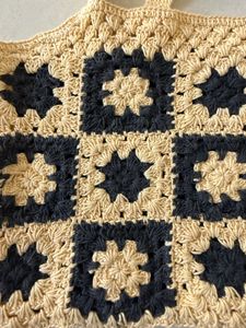 Crochet Square Neck Crop Top