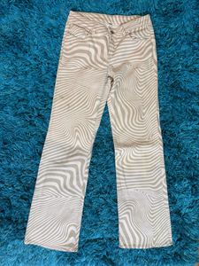 H&amp;M Swirl Print Flare Jeans