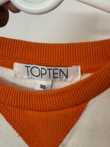 UNISEX Orange &amp; White Sweatshirt