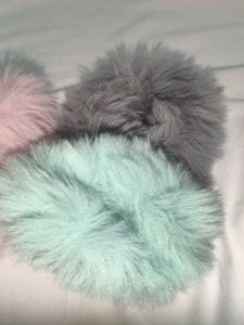 Fluffy  Hair Ties (set of 3)